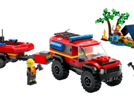 60412 | LEGO® City 4X4 Fire Truck With Rescue Boat Sale