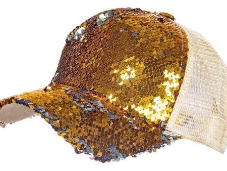 Pailletten Basecap gold Online Sale