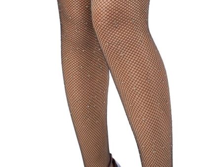 Schwarze Netzstrumpfhose Strass For Sale