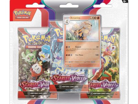 Pokémon - Scarlet and Violet: 3 Pack Blister - Arcanine Online Hot Sale