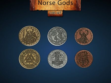 Legendary Metal Coins: Season 6 - Norse Gods Coin Set (24 pcs) For Cheap