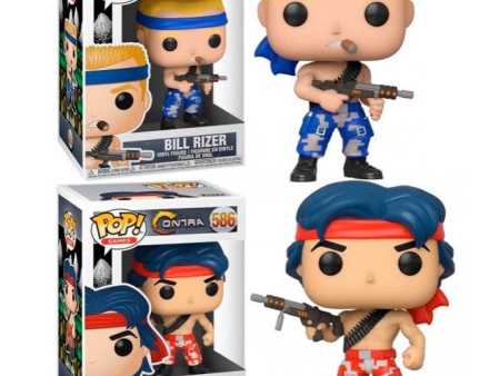 CONTRA: BILL RIZER 585 & LANCE BEAN 586 - FUNKO POP!-SET OF 2 For Sale